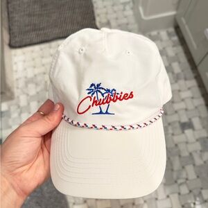 NWOT Chubbies White Palm Tree Rope Cap